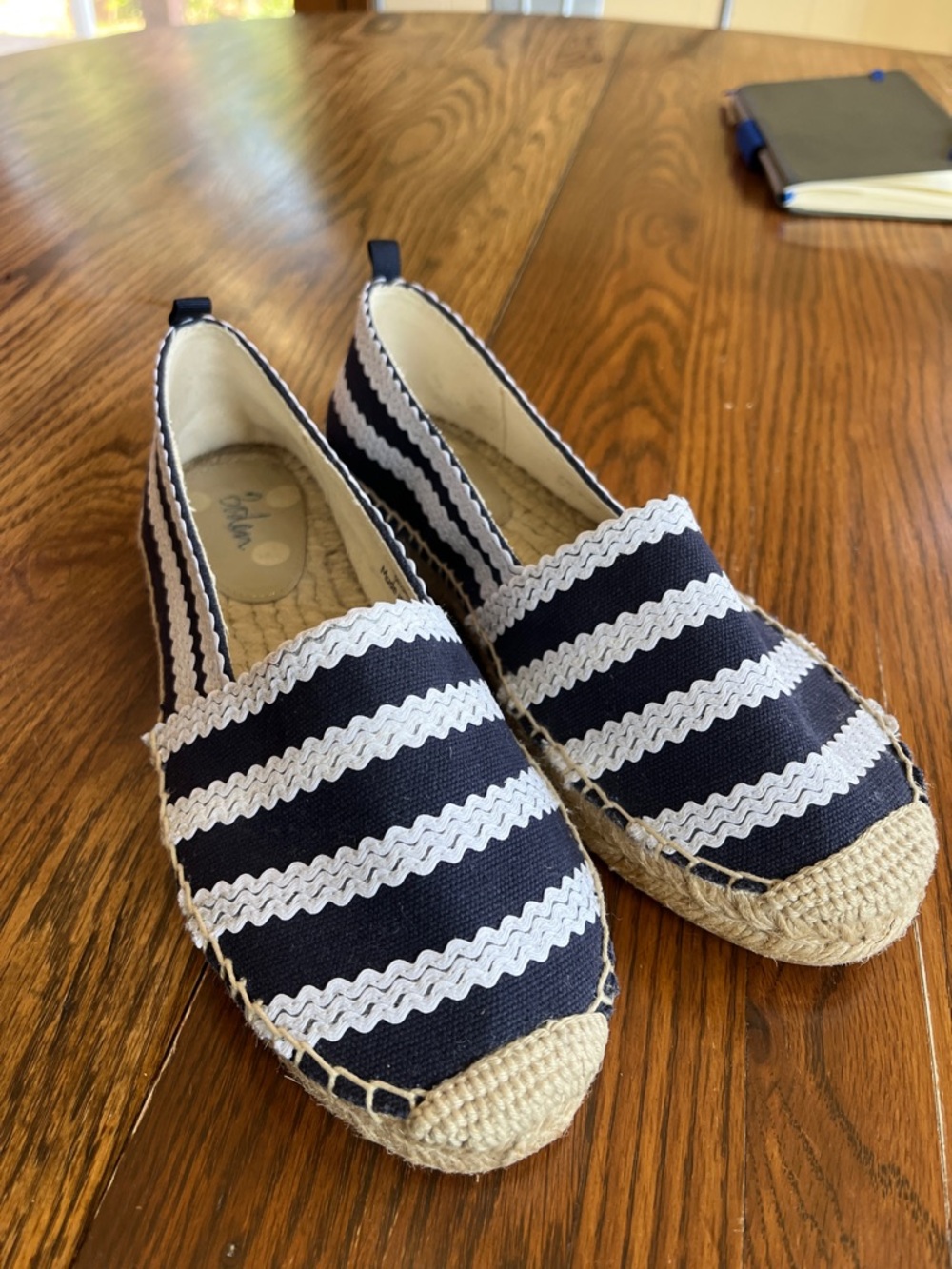 Striped Boden Espadrille Flats